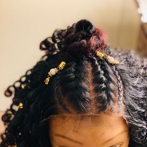 Synthetic closure wig